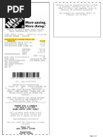 Home Depot Order Confirmation Receipt | PDF