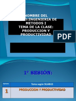 1.- Producción y Productividad