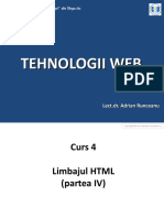 Tehnologii Web: Lect - Dr. Adrian Runceanu