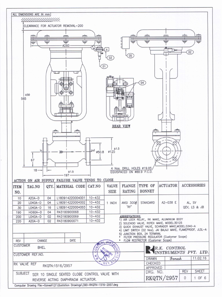 Valve Drawings-1 PDF | PDF