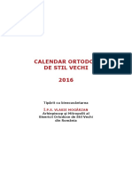 Calendar Ortodox de Stil Vechi 2016 - Tipărit Cu Binecuvântarea Î.P.S. Vlasie Mogârzan Arhiepiscop Și Mitropolit Al Bisericii Ortodoxe de Stil Vechi Din România PDF