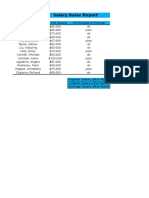 Salary Raise Report: Employee Name Current Salary Performance Review