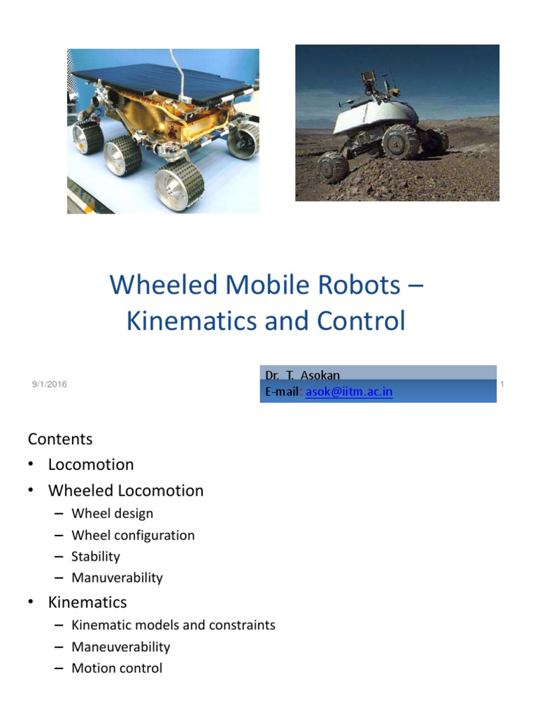 Wheeled Mobile Robot Kinematics Guide | PDF | Robotics | Kinematics