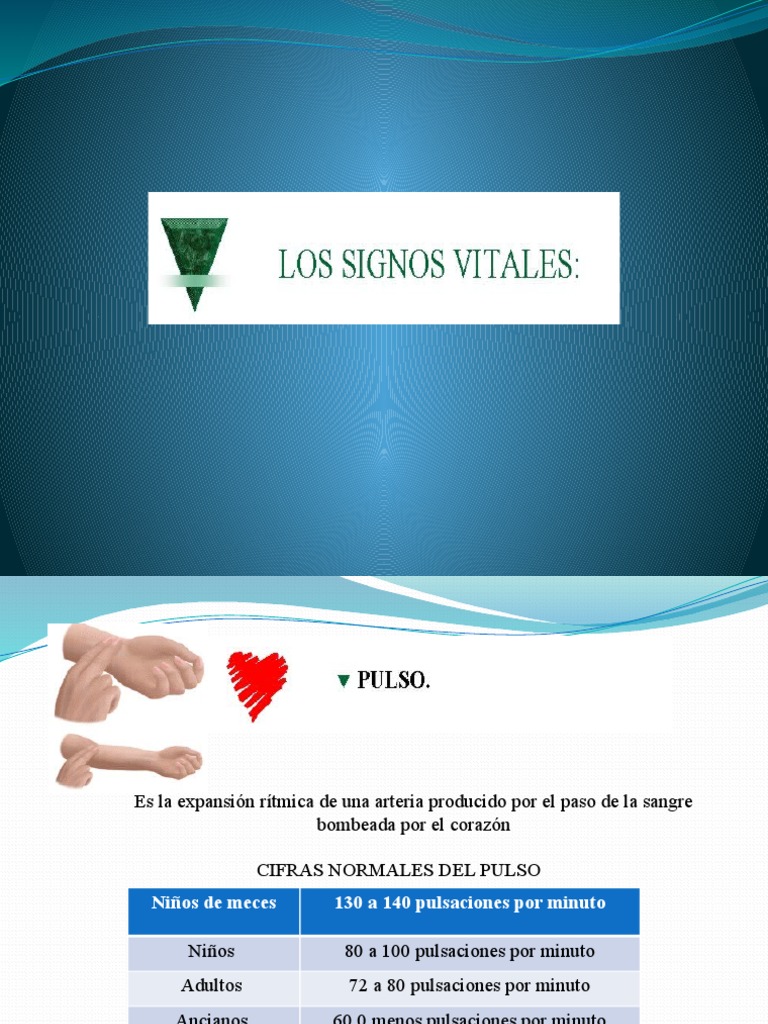Valores Normales de Signos Vitales | PDF | Salud y bienestar