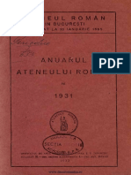Anuarul Ateneului Roman 1931 PDF