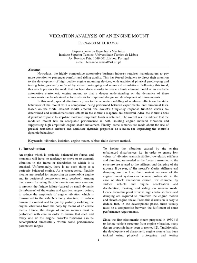 Engine mount analysis image