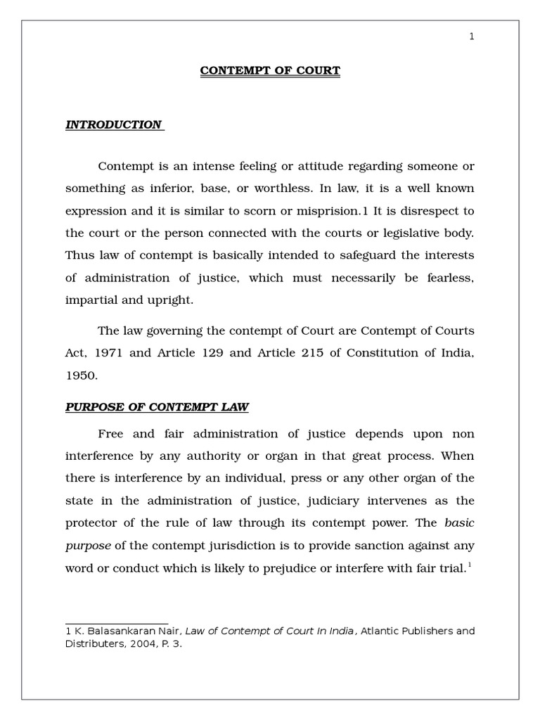 Contempt of Court Research | PDF | Politics