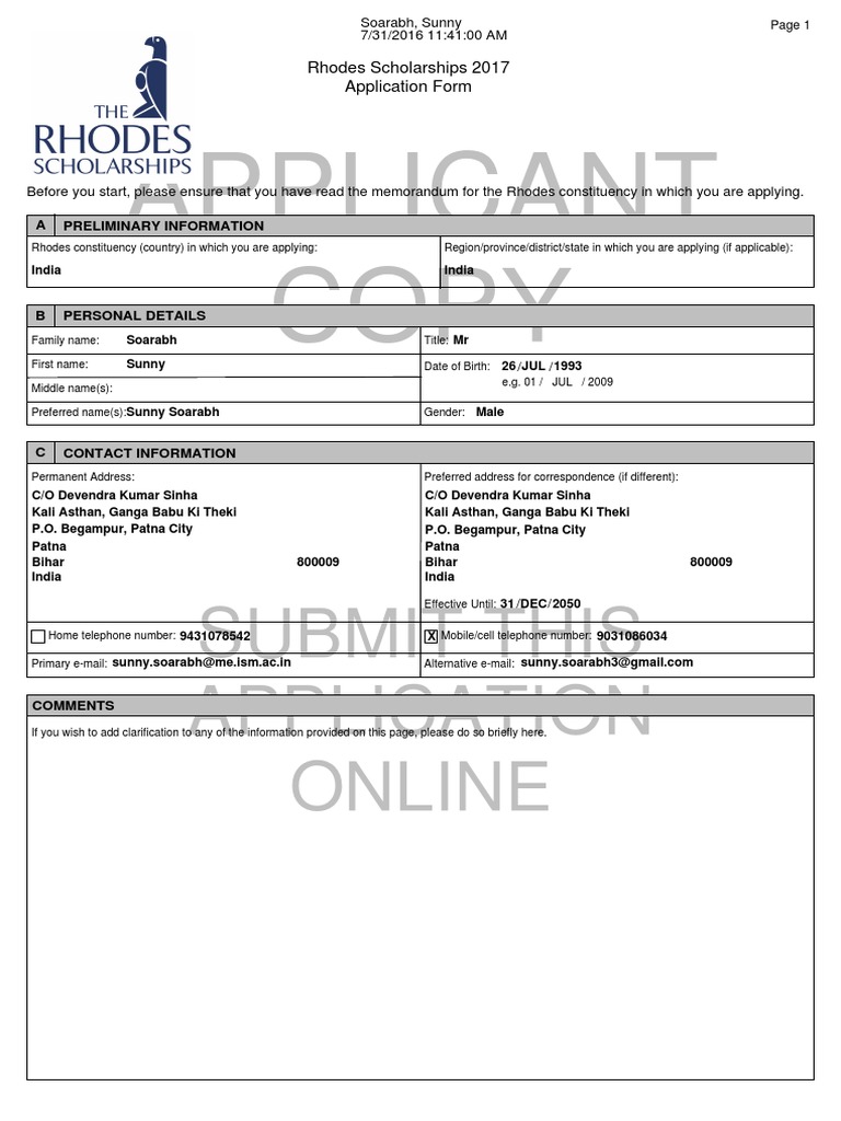 Rhodes application deadline image