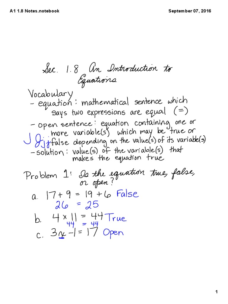 A1 1 8 Notes | PDF