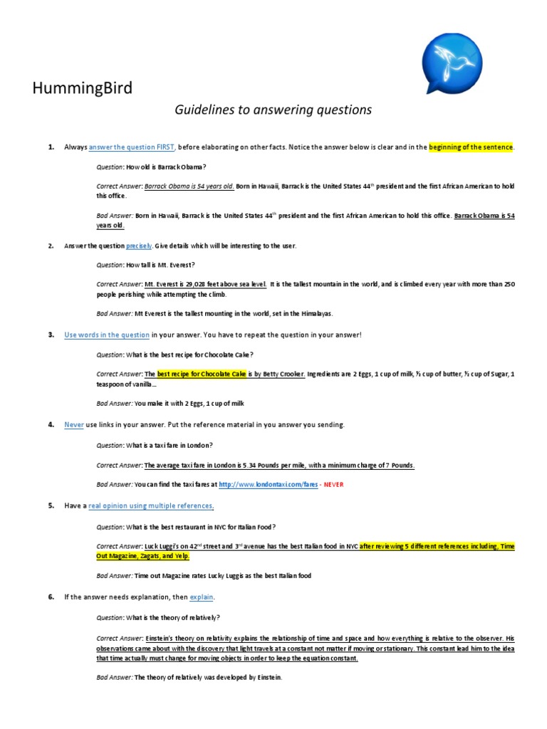 HummingBird Answering Guide v3 | PDF | Mount Everest | Theoretical Physics
