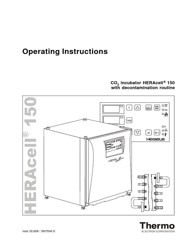 User Manual Heraeus Heracell 150 Rev. d 50075549_d_englisch Humidity Electrical