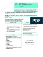 unit plan grade 1- december