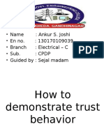 Demonstrate Trust Behavior Cpdp