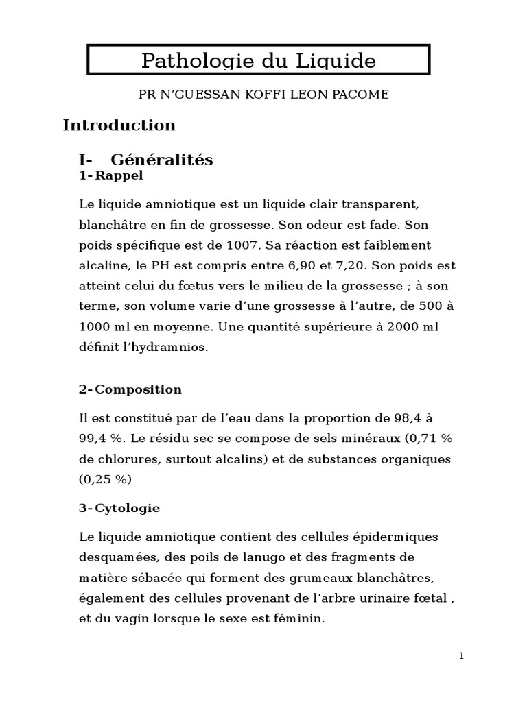 liquideamniotique1 Anatomie Grossesse des mammifères