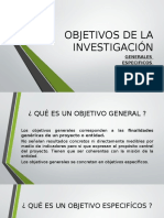 Objetivos de La Investigación