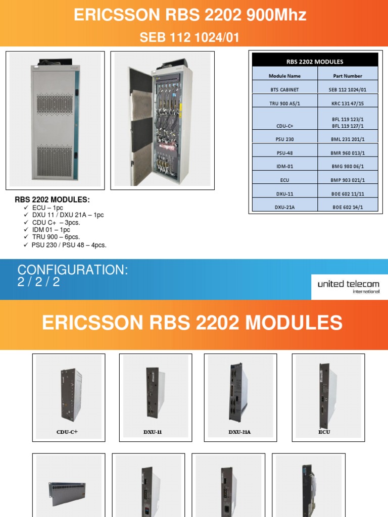 Ericsson RBS2202 900Mhz Cabinet | PDF | Science & Mathematics | Computers