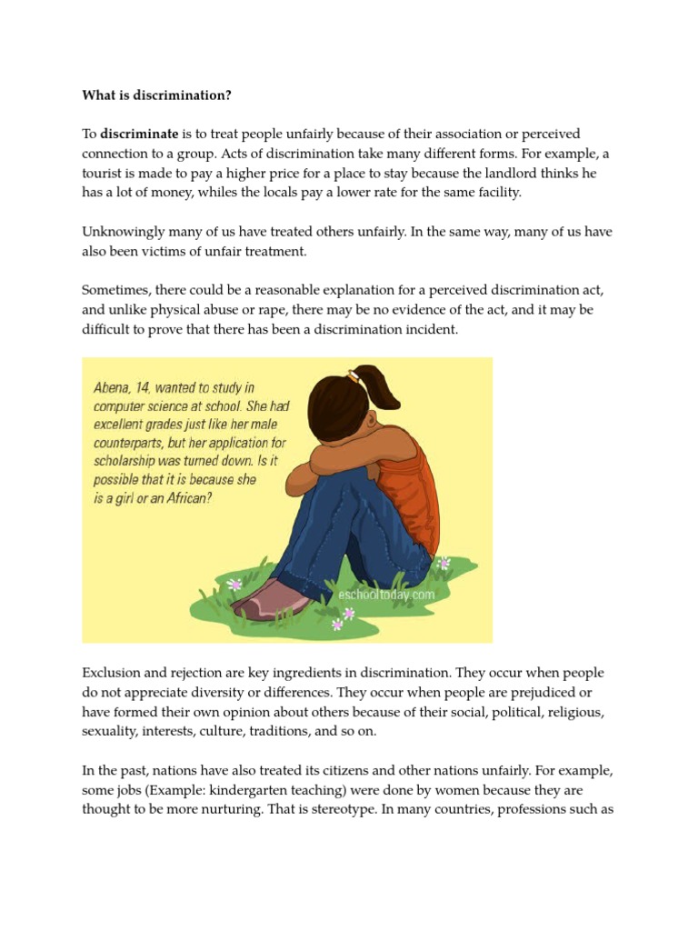 Understanding Discrimination Types | PDF | Wellness