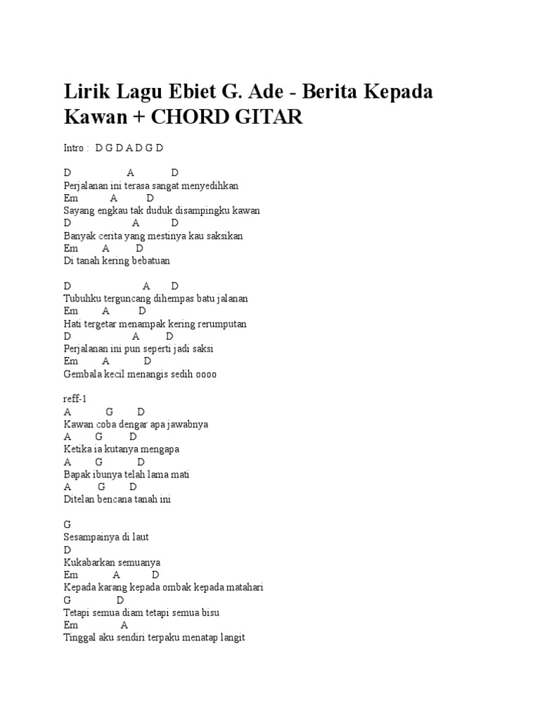 Ebiet G Ade Perjalanan Ini