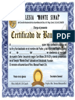 Certificado de Bautismo