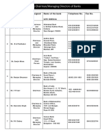 Chairman Directors Bank