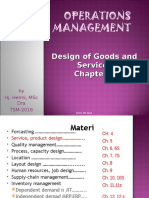 Design of goods and service