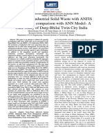 “Prediction of Industrial Solid Waste With ANFIS Model and Its Comparison With ANN Model- A Case Study of Durg-Bhilai Twin City India,