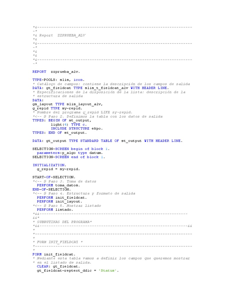 ALV Report with Icon Display | PDF | Computer Programming | Computing