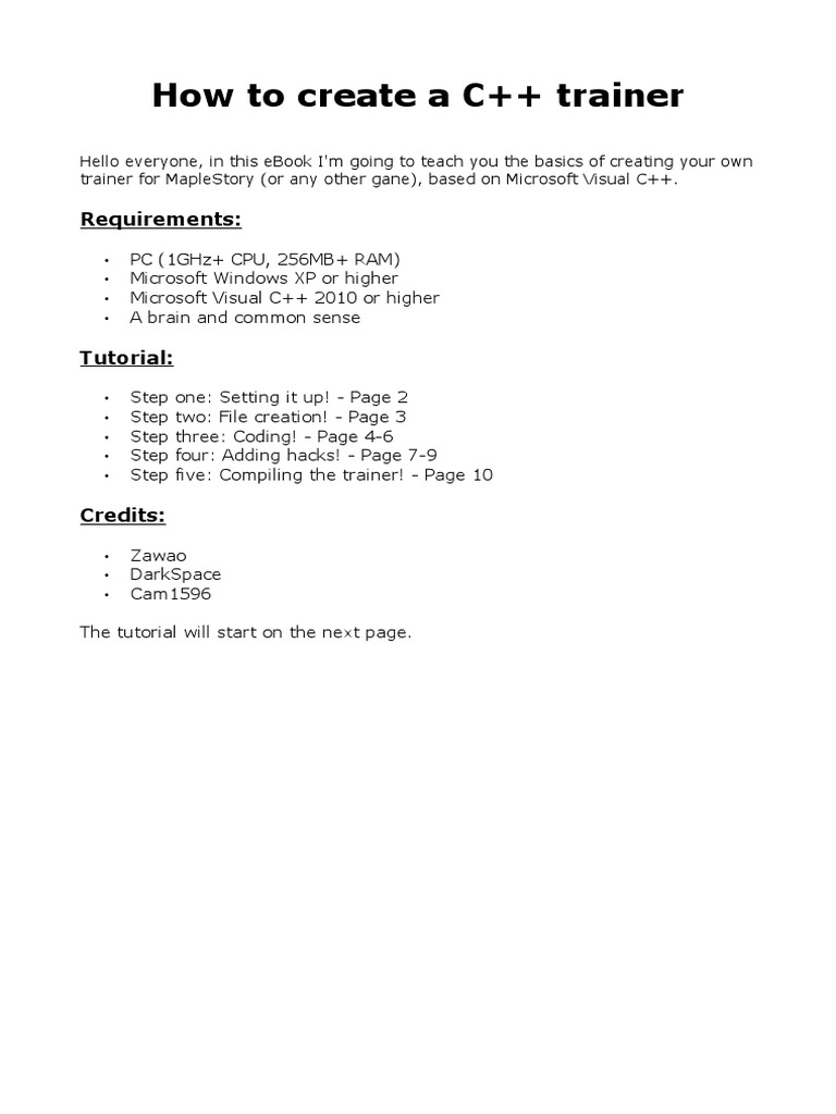 Creating a C++ Trainer for MapleStory | PDF | Computer File | Software ...