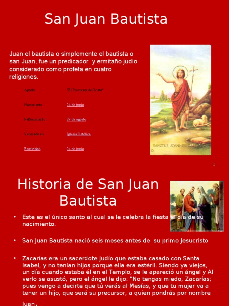 San Juan Bautista.power Point Juan el Bautista Bautistas