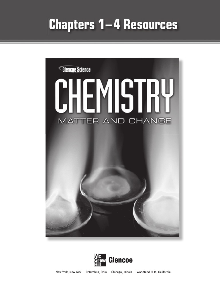 Chemistry Matter And Change Chapter 1 Assessment Answer Key