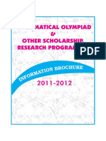 MATHEMATICAL OLYMPIAD & OTHER SCHOLARSHIP, RESEARCH PROGRAMMES .pdf