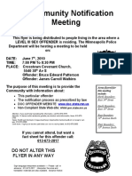 Community Notification Meeting: Do Not Alter This Flyer in Any Way