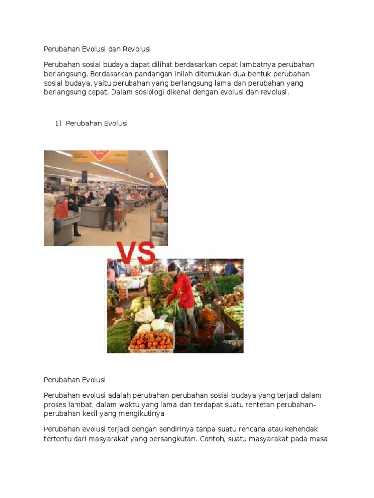 Perubahan Evolusi Dan Revolusi