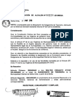 RESOLUCION DE ALCALDIA 110-2010/MDSA