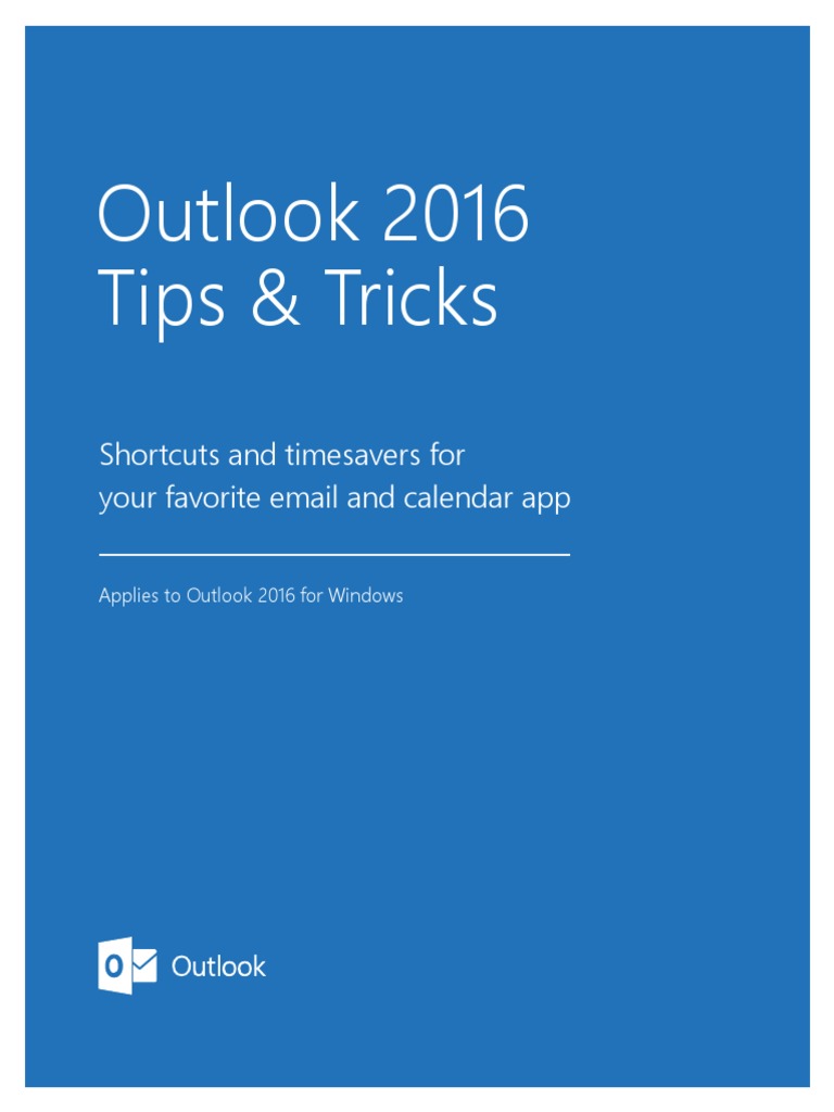 Outlook2016TipsTricks (1).pdf Microsoft Outlook Email