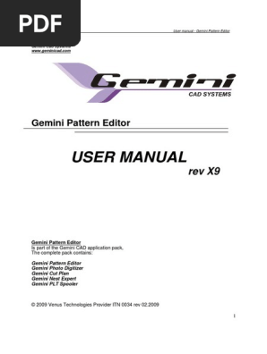 Gemini Pattern Editor V X9 User Manual Circle Space