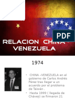 Relacion China - Venezuela