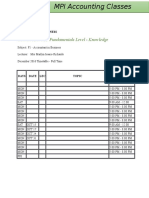 Acca Timetable