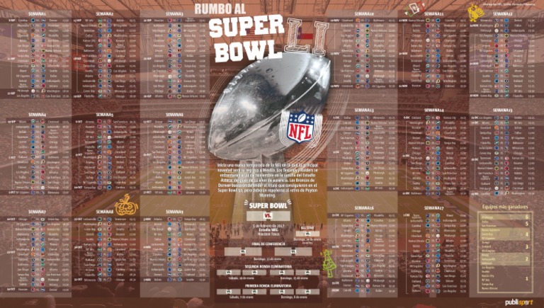 Calendario completo de la NFL