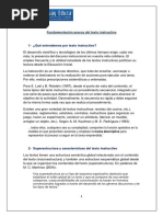 Fundamentación Acerca Del Texto Instructivo