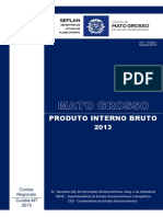 Contas Regionais - Relatório PIB MT 2013 - Completo