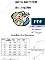 Cost Analysis Long Run