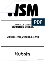 Manual Taller Motores Diesel v3300 E2b T Kubota Datos Herramientas Mecanica Funcionamiento Mantenimiento PDF