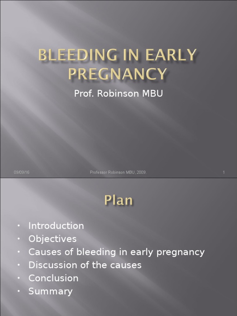 Bleeding in Early Pregnancy | PDF | Pregnancy | Miscarriage