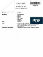 City of Chicago: Office of The City Clerk Document Tracking Sheet