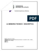 La Memoria Tecnico Descriptiva