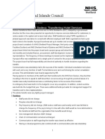 Shetland Islands Council: NHS Shetland and Sodexo: Transferring Hotel Services
