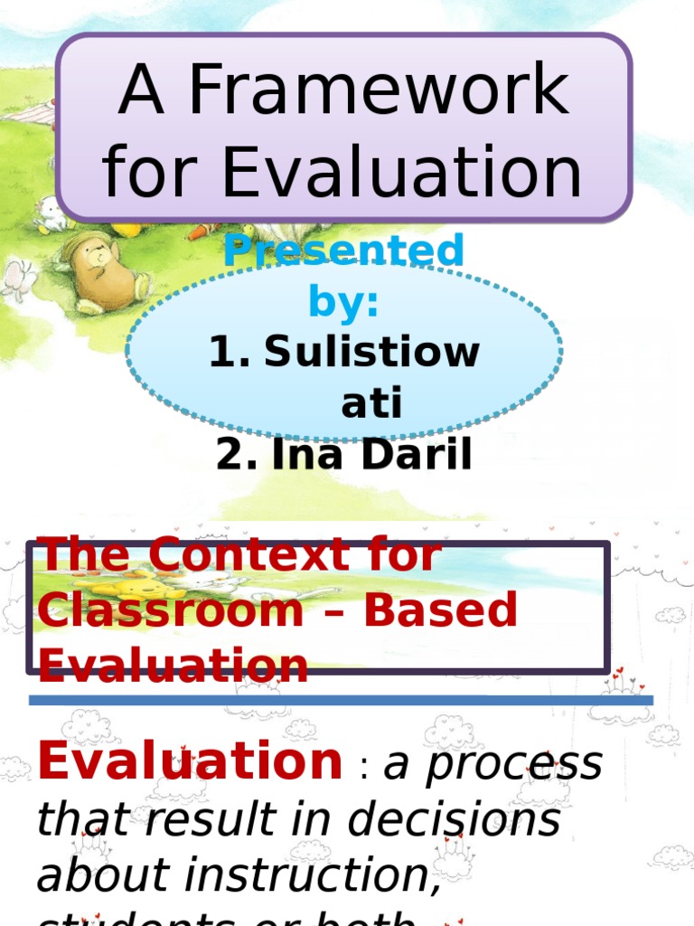 Classroom-Based Evaluation Framework | PDF | Educational Assessment ...