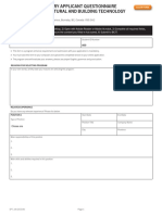 Questionnaire Arch Building Tech