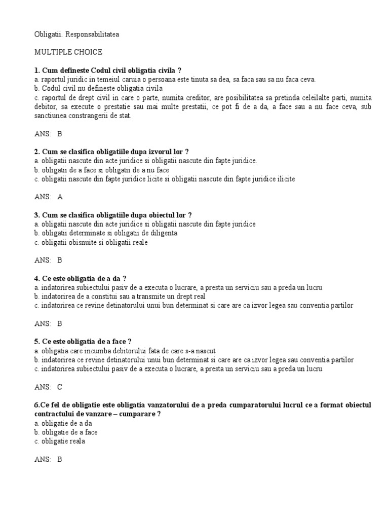 Obligatii Responsabilitatea Bun